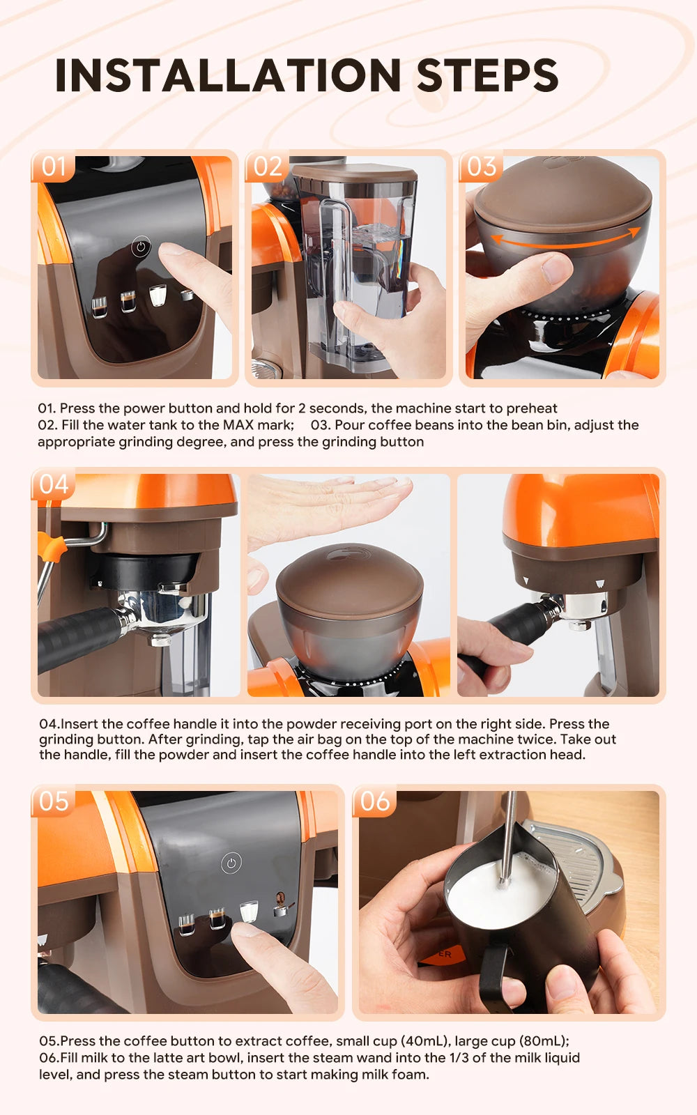 i Cafilas 19 Bar Semi-Automatic Espresso Machine with Built-in Frother