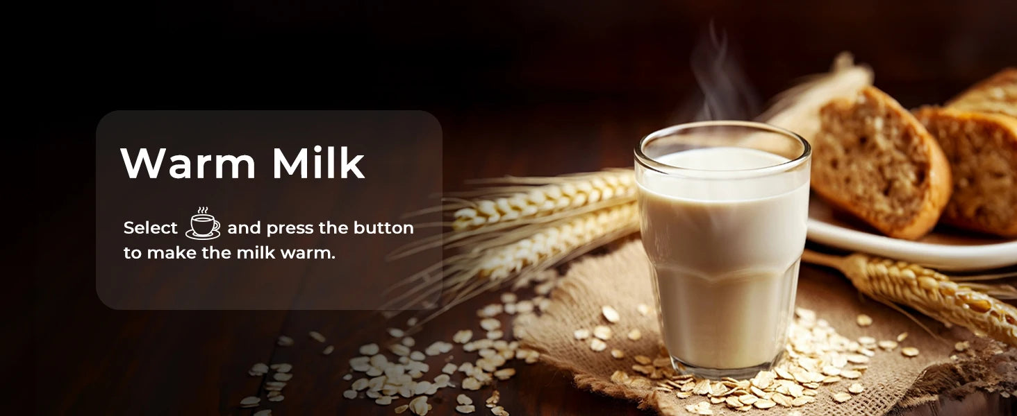 Milk Frother and Steamer 8-in-1 Electric Frother for Coffee, 400ml Large Capacity Detachable Milk Steamer Easy to Clean