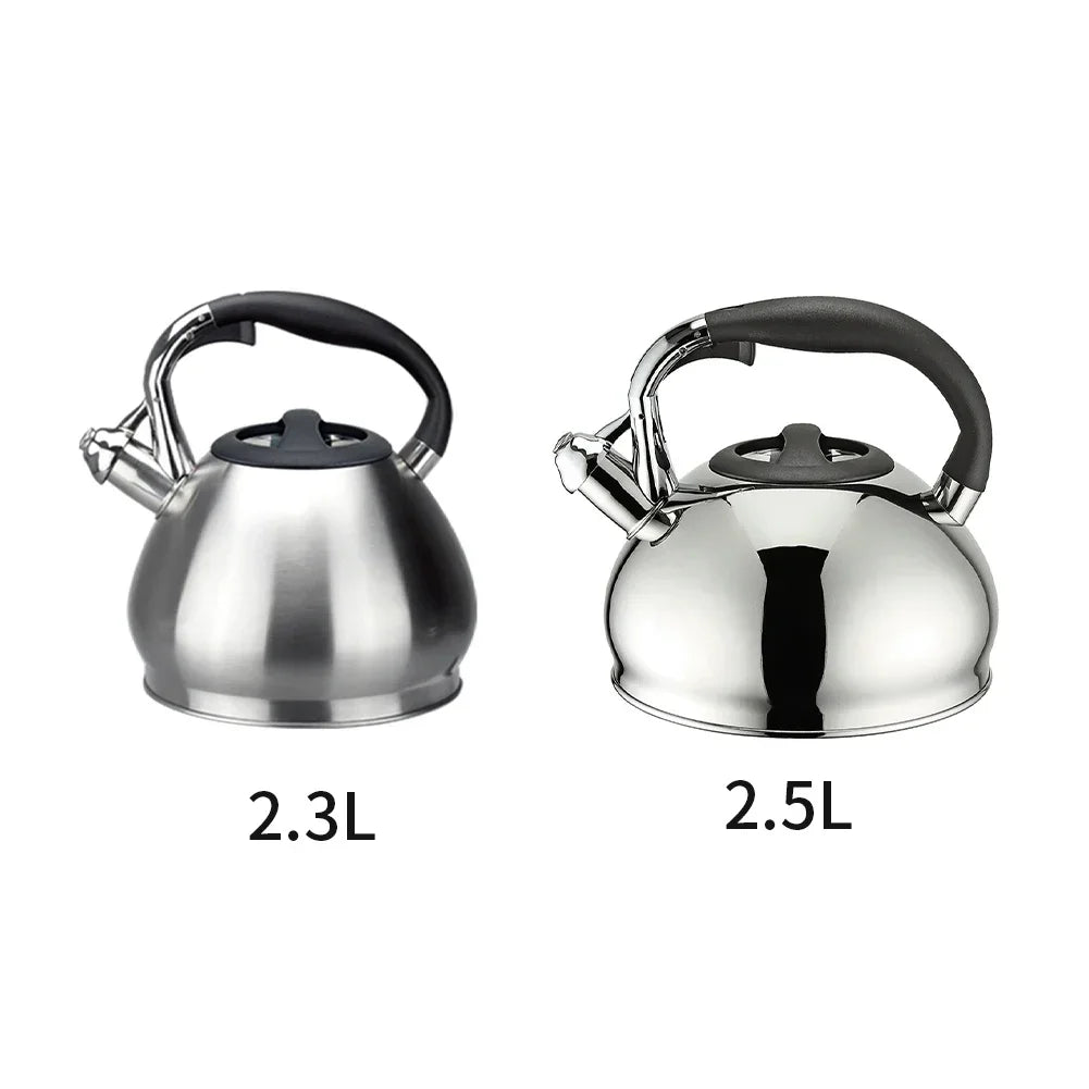 Stainless Steel Whistling Stovetop Kettle — Induction & Gas | 2.3L / 2.5L