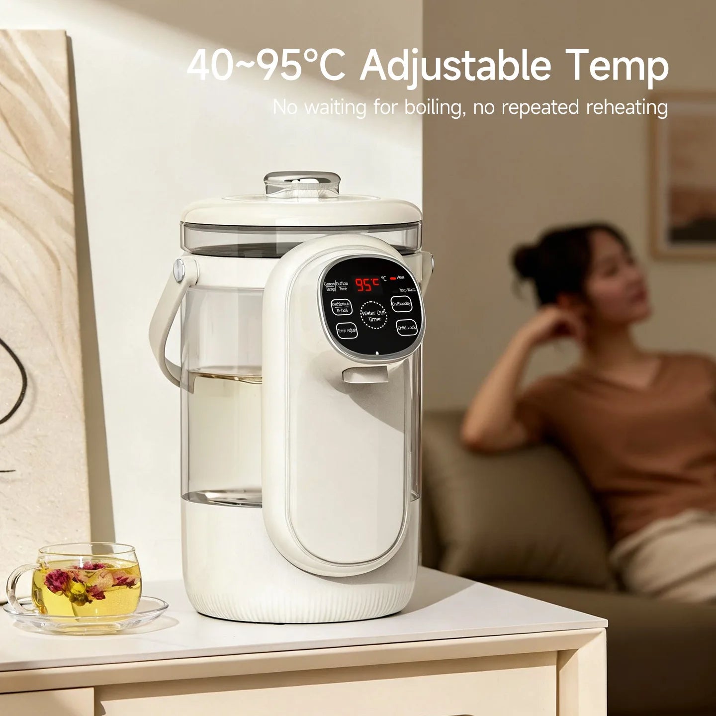 3.5L Smart Electric Kettle with 12-Level Temperature Control & Keep-Warm