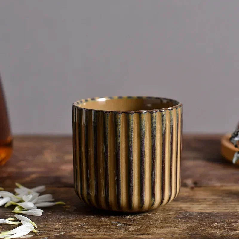 Japanese Retro Ceramic Tea Cup | 180ml | Porcelain Teacup & Sake Cup