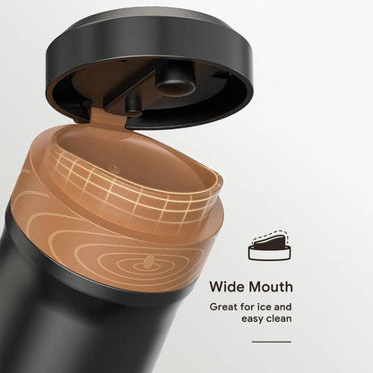 Portable Stainless Steel French Press Travel Mug — 320ml