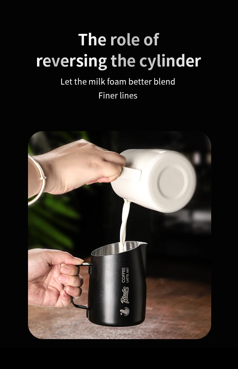 Milk Frothing Pitcher 420ml | Stainless Steel Latte Art Jug