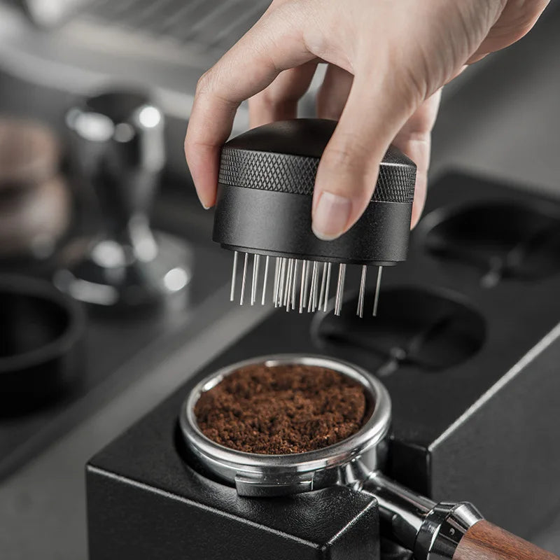 21-Needle WDT Espresso Distribution Tool | Adjustable Depth | 51 / 53 / 58mm Portafilter