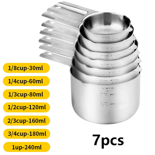Stainless Steel Stacking Measuring Cup Set 7 Piece
