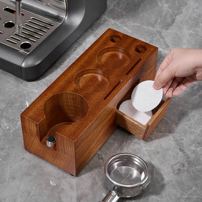 Rosewood Espresso Tamper Holder Stand
