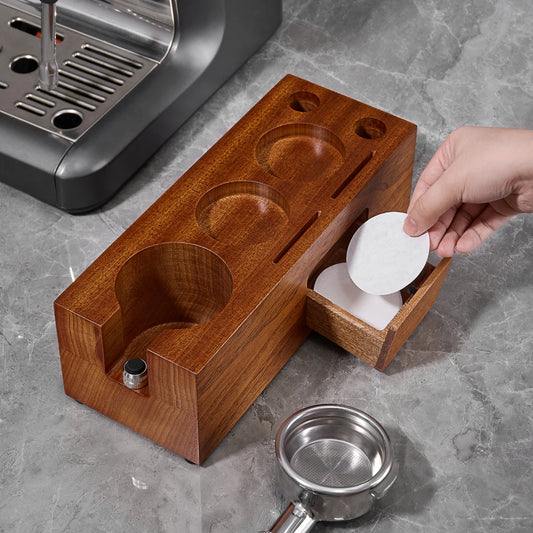 Rosewood Espresso Tamper Holder Stand