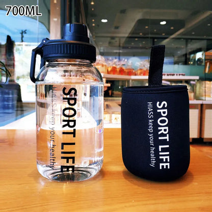 Borosilicate Glass Water Bottle with Filter & Sleeve