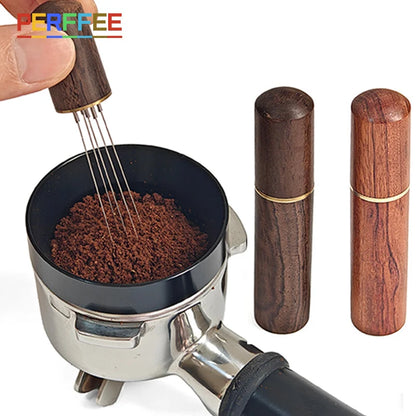 Espresso WDT Distribution Tool with Wooden Handle