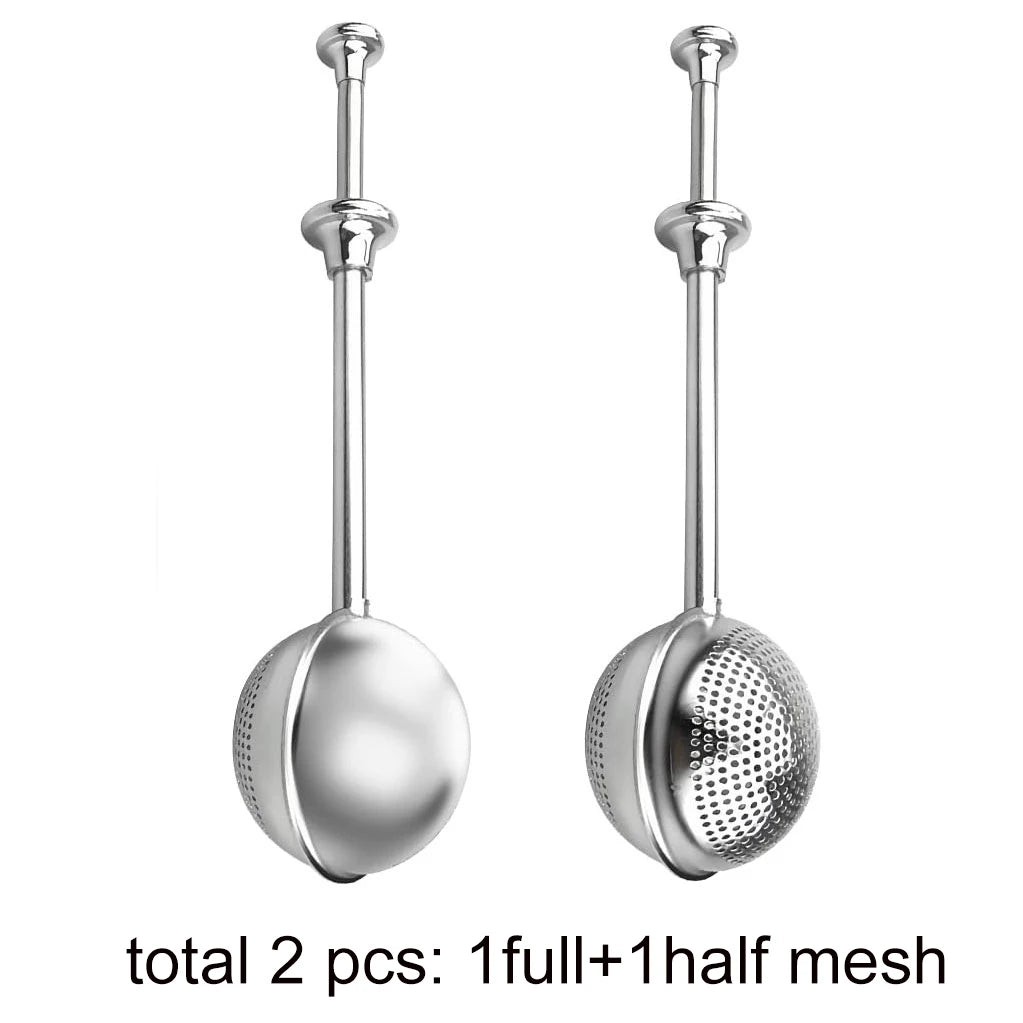 Stainless Steel Tea Strainer Set - 2-Piece Fine Mesh Ball Infuser