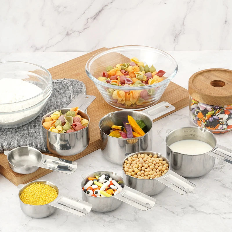 Stainless Steel Stacking Measuring Cup Set 7 Piece