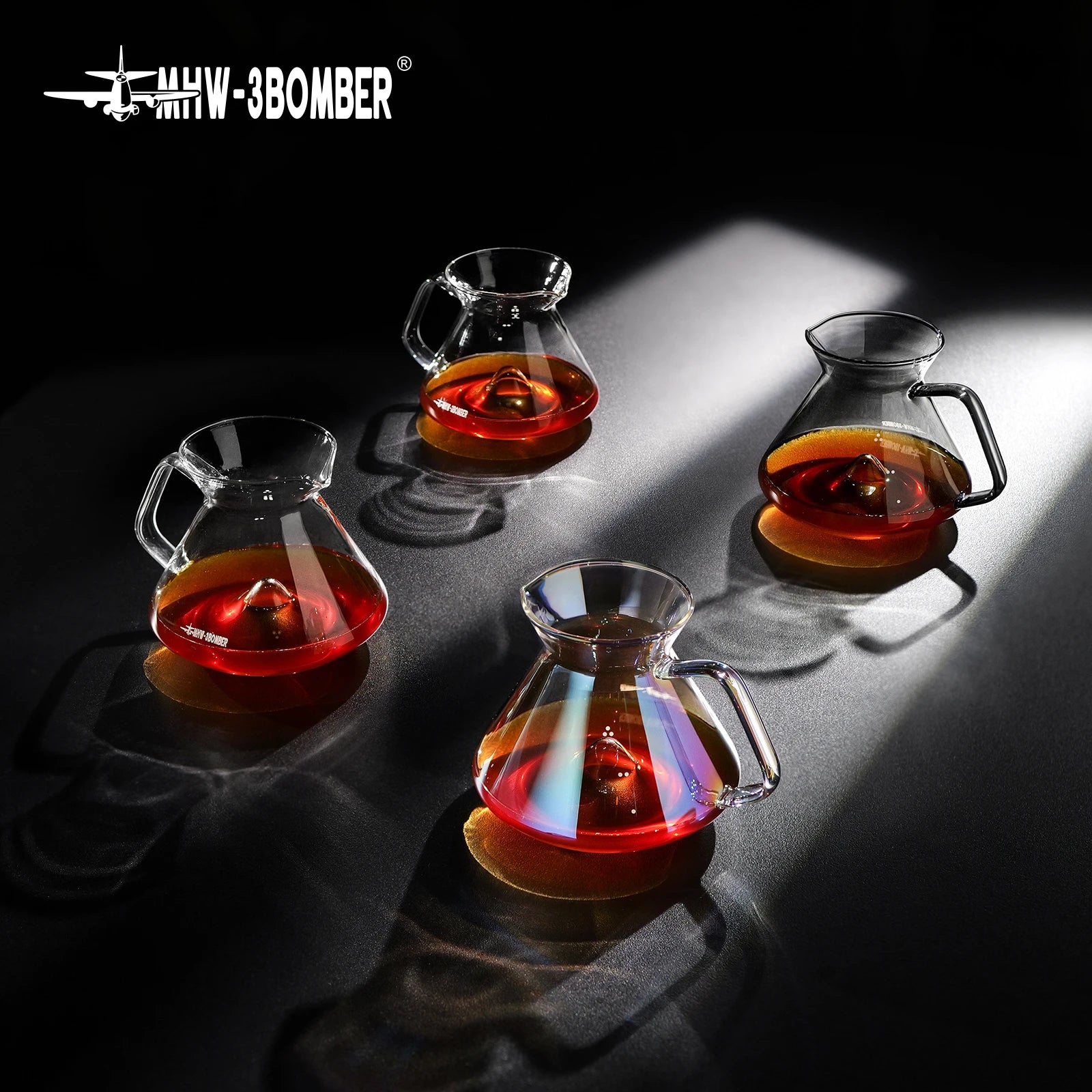 MHW-3BOMBER Glass Coffee Server - High-Borosilicate Pour Over Drip Jug