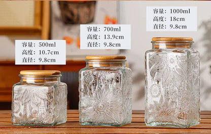 Vintage Glass Storage Jars with Airtight Lids