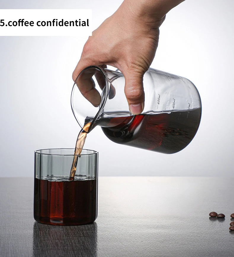 Cold Brew Coffee Pot Set | Glass Dripper & Filter | 600ml | Grey & Transparent