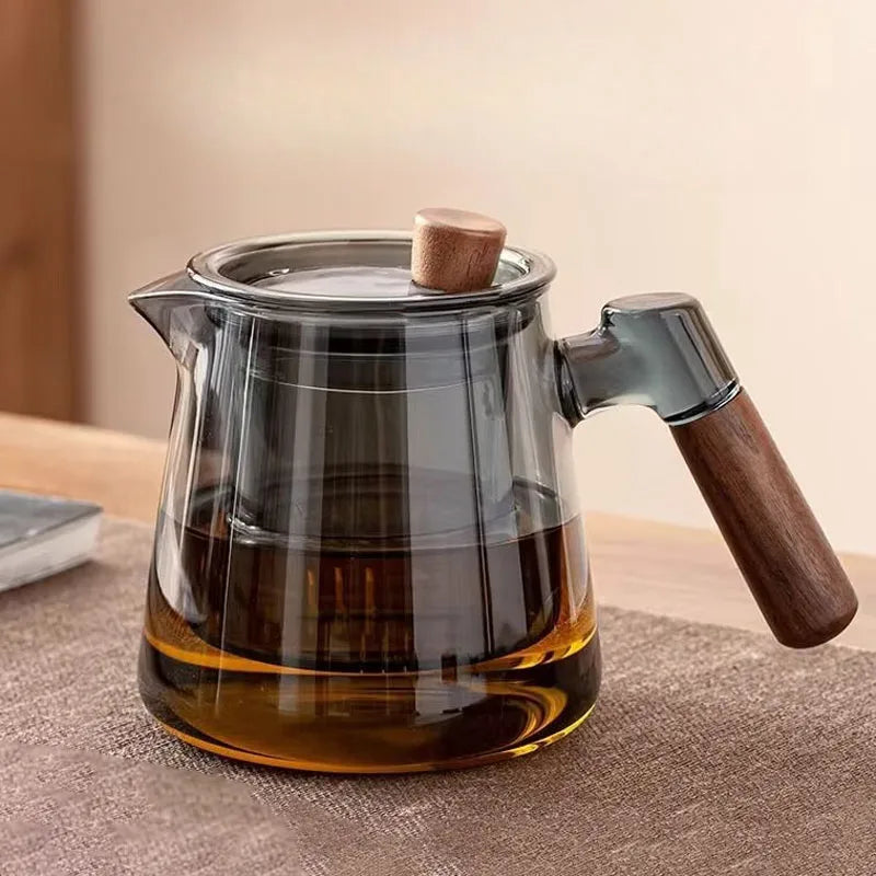 Borosilicate Glass Kung Fu Teapot | 600ml | Lift-Infuser