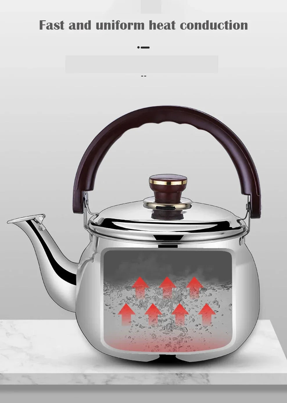 Stainless Steel Whistling Stovetop Kettle | Induction & Gas | 0.6L / 1L / 1.8L / 2.7L