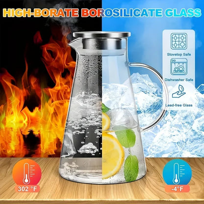 Heat-Resistant Glass Water Jug | Large Capacity