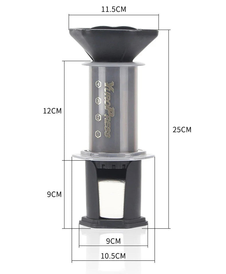 Portable 3-in-1 Coffee Press Kit | Espresso, Filter & Cold Brew