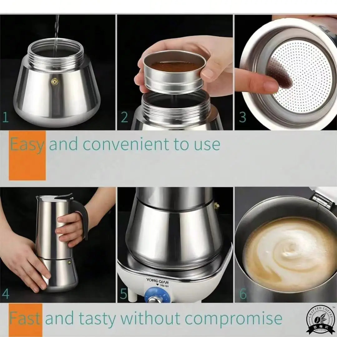 Moka Pot Espresso Maker | Induction Ready | 4 & 6 Cup