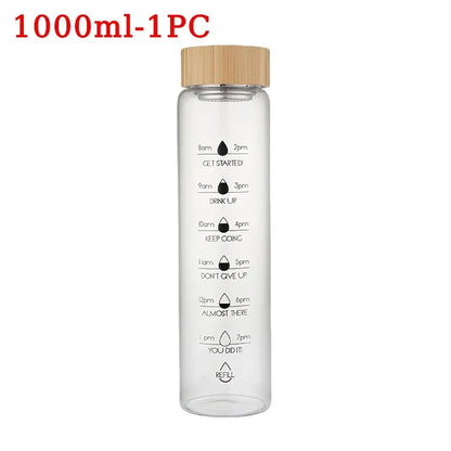 Borosilicate Glass Infuser Bottle | Bamboo Lid & Time Marker | Tea, Fruit & Cold Brew