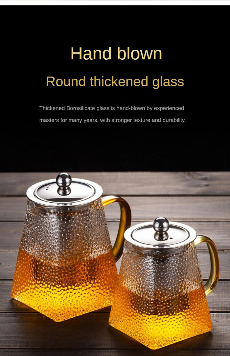 Hammer Glass Teapot with Stainless Steel Filter