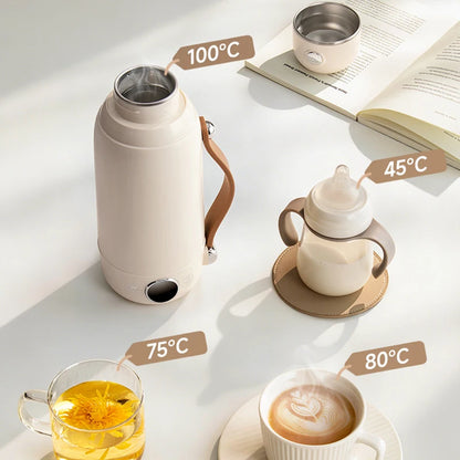 800ml Smart Portable Travel Kettle – Digital LED Display & Precision Temp Control
