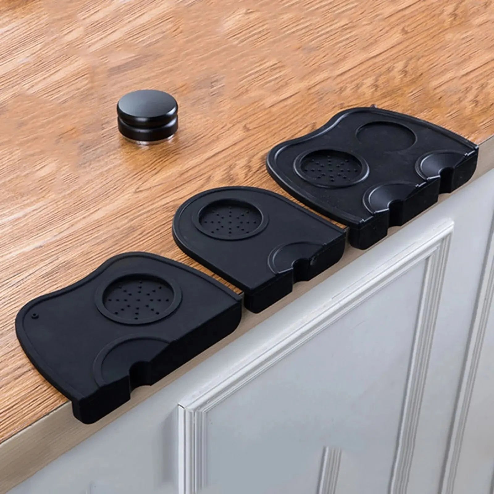Silicone Espresso Tamper Mat & Station | Corner Tamping Pad | Small / Medium / Large