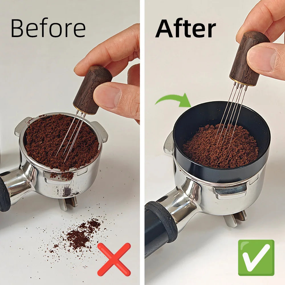 Espresso WDT Distribution Tool with Wooden Handle