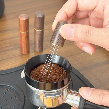 Espresso WDT Distribution Tool with Wooden Handle