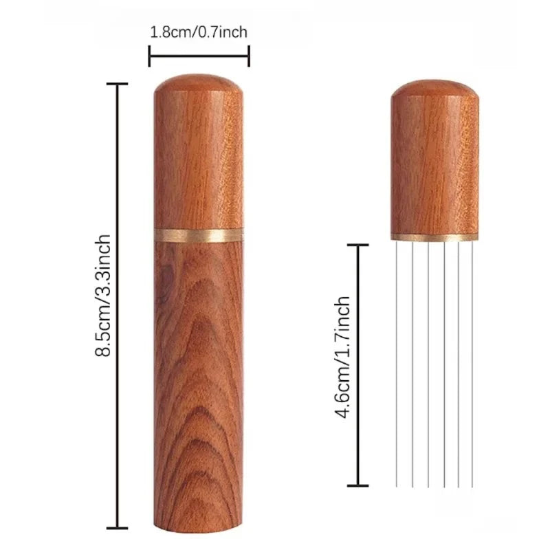 Espresso WDT Distribution Tool with Wooden Handle