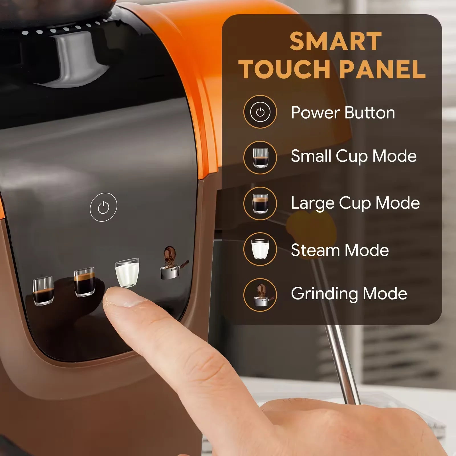 i Cafilas 19 Bar Semi-Automatic Espresso Machine with Built-in Frother