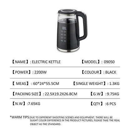 2200W Smart Electric Kettle | 13-Level Temperature Control | 1.7L