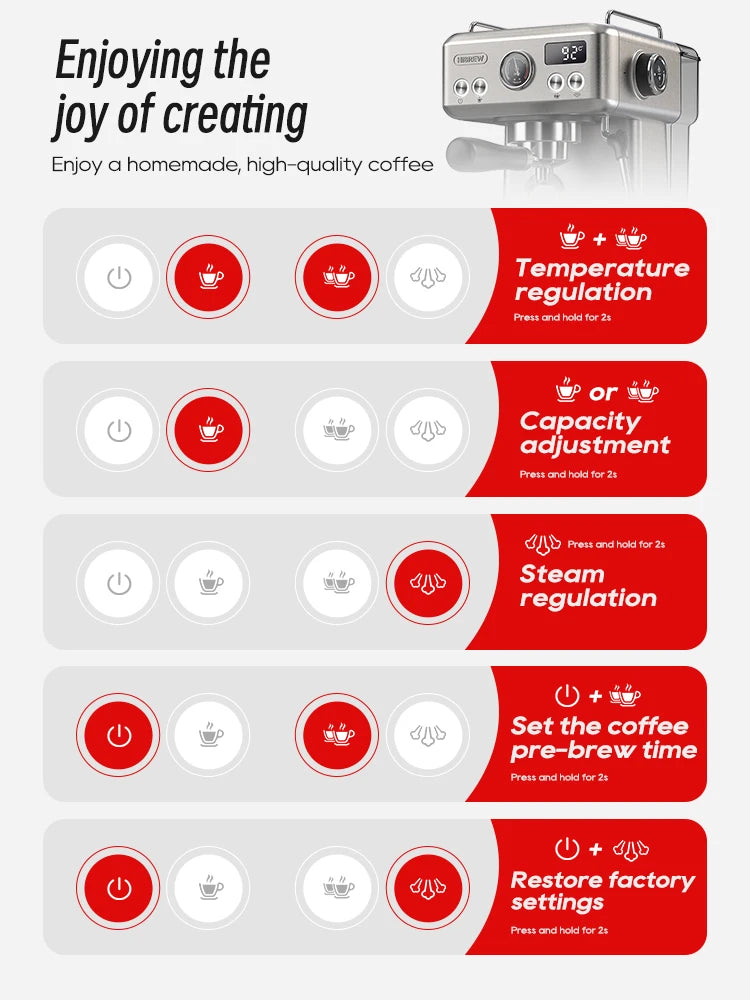 HiBREW H10A | 58mm Prosumer Espresso Machine