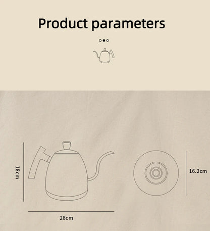 1L Gooseneck Electric Kettle | Pour-Over Coffee & Tea | UK Plug