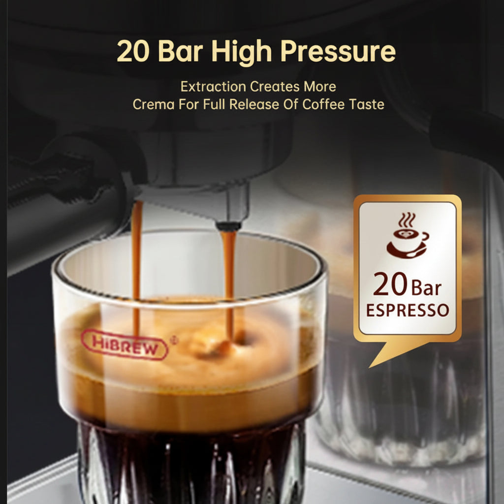 HiBREW H11 Slimline Espresso Machine | 20-Bar Professional Station & Barista Bundles