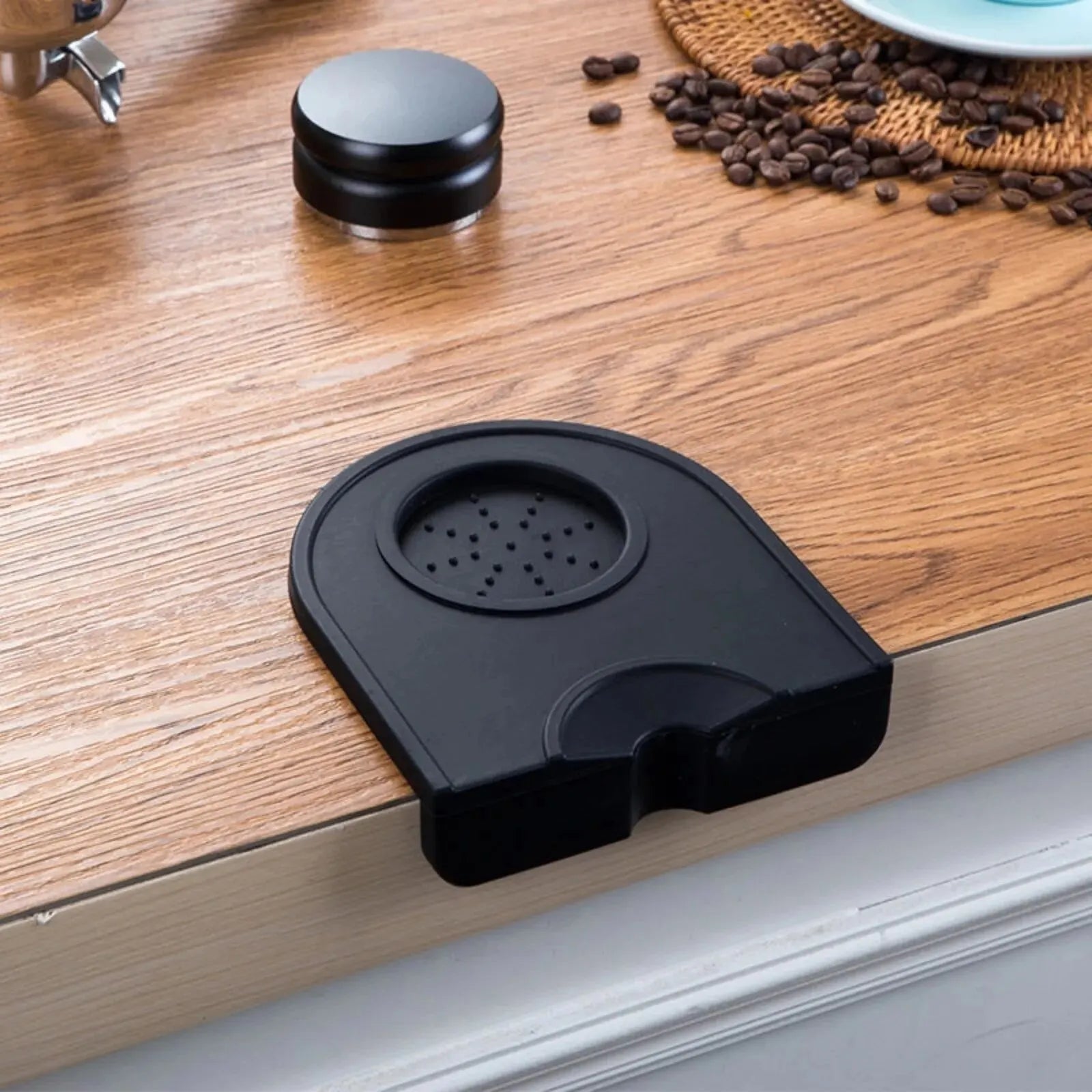 Silicone Espresso Tamper Mat & Station | Corner Tamping Pad | Small / Medium / Large