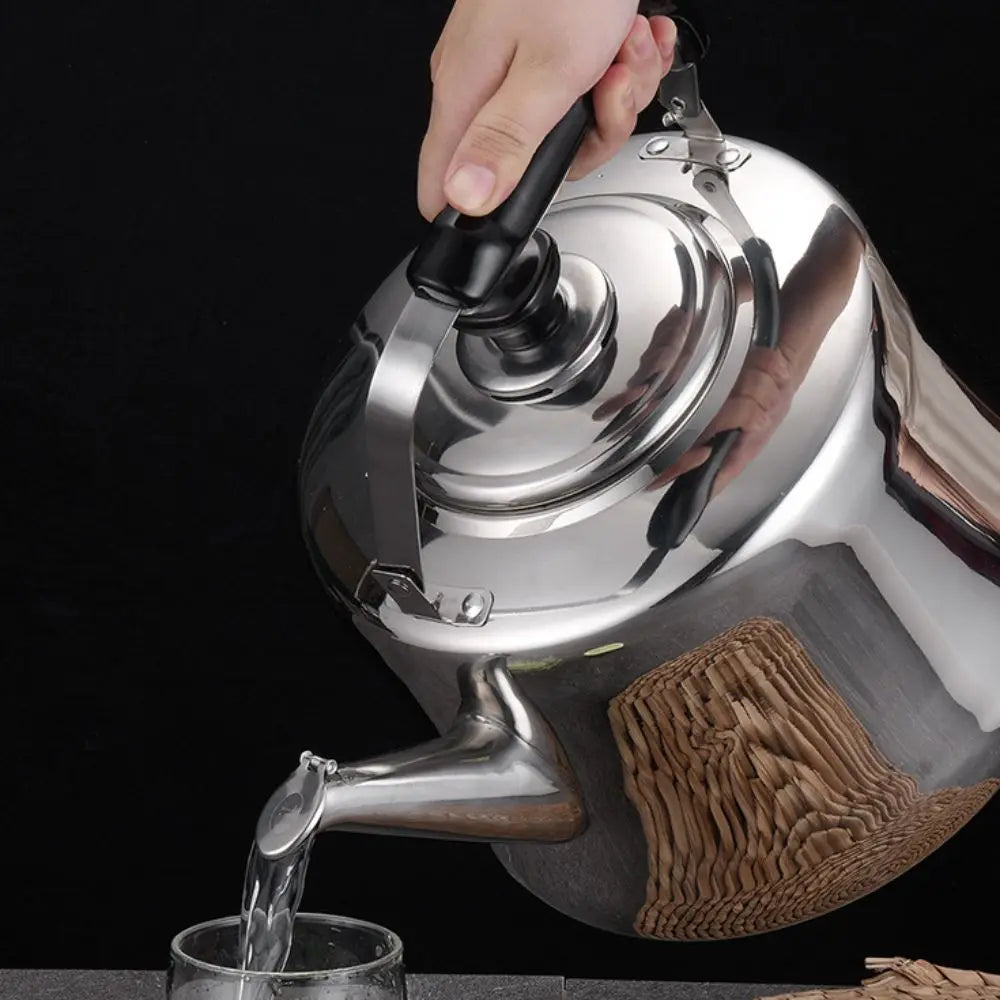 Stainless Steel Whistling Tea Kettle with Filter — 1L / 1.5L / 2L | Gas & Induction