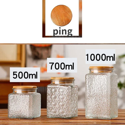 Vintage Glass Storage Jars with Airtight Lids