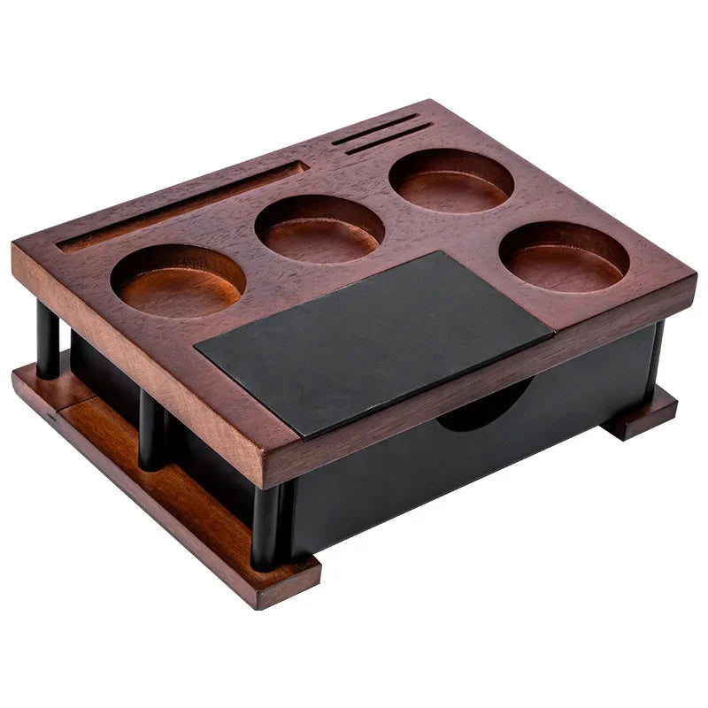 Solid Wood Espresso Tamper Station Workbench