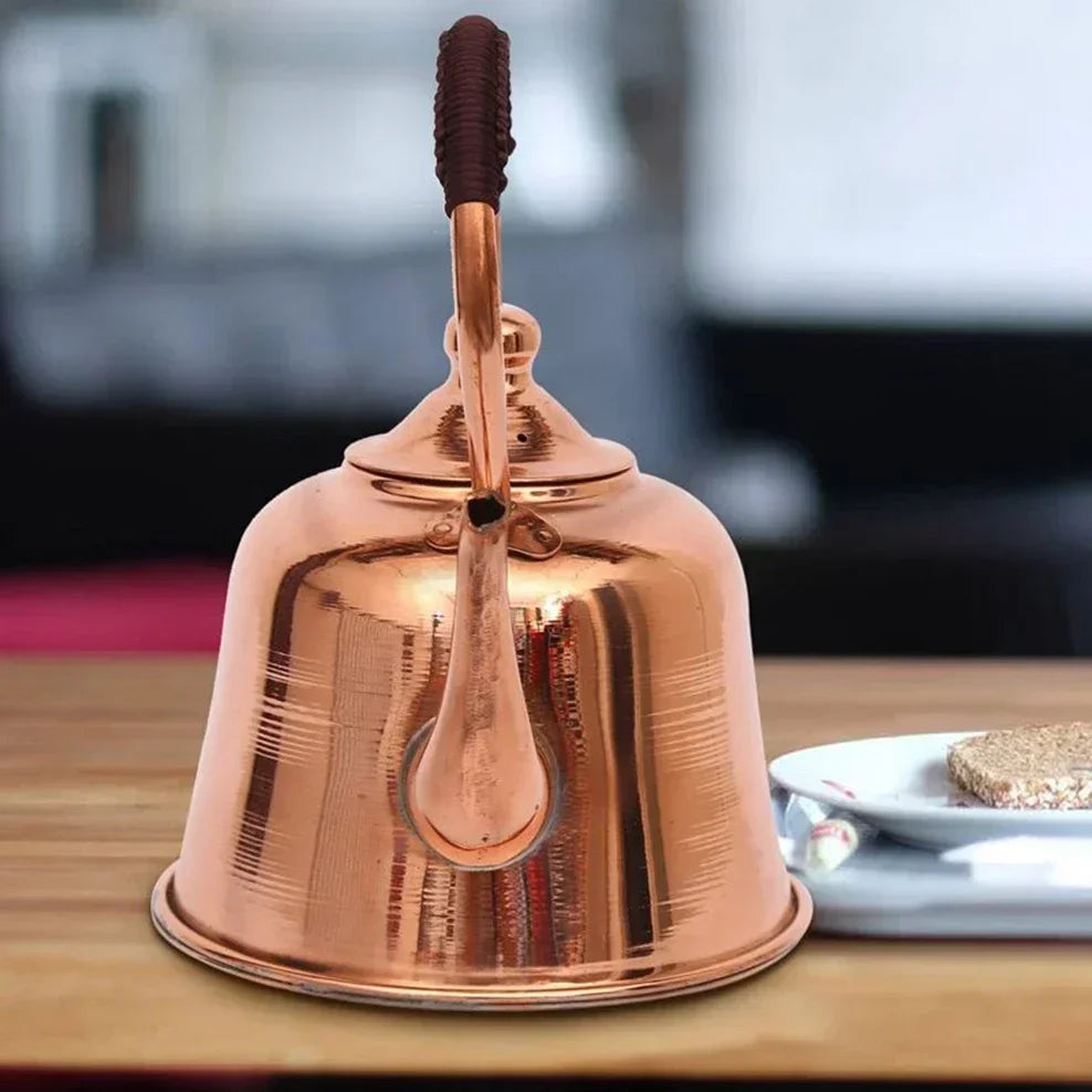 Handmade Pure Copper Teapot & Kettle — Induction & Gas Compatible | 2L