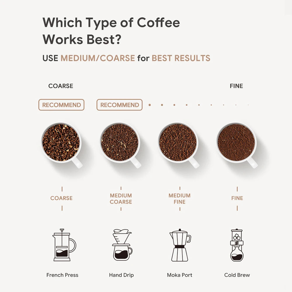 Portable Stainless Steel French Press Travel Mug — 320ml