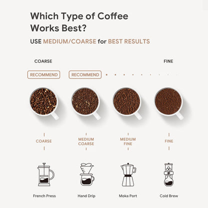 Portable Stainless Steel French Press Travel Mug — 320ml