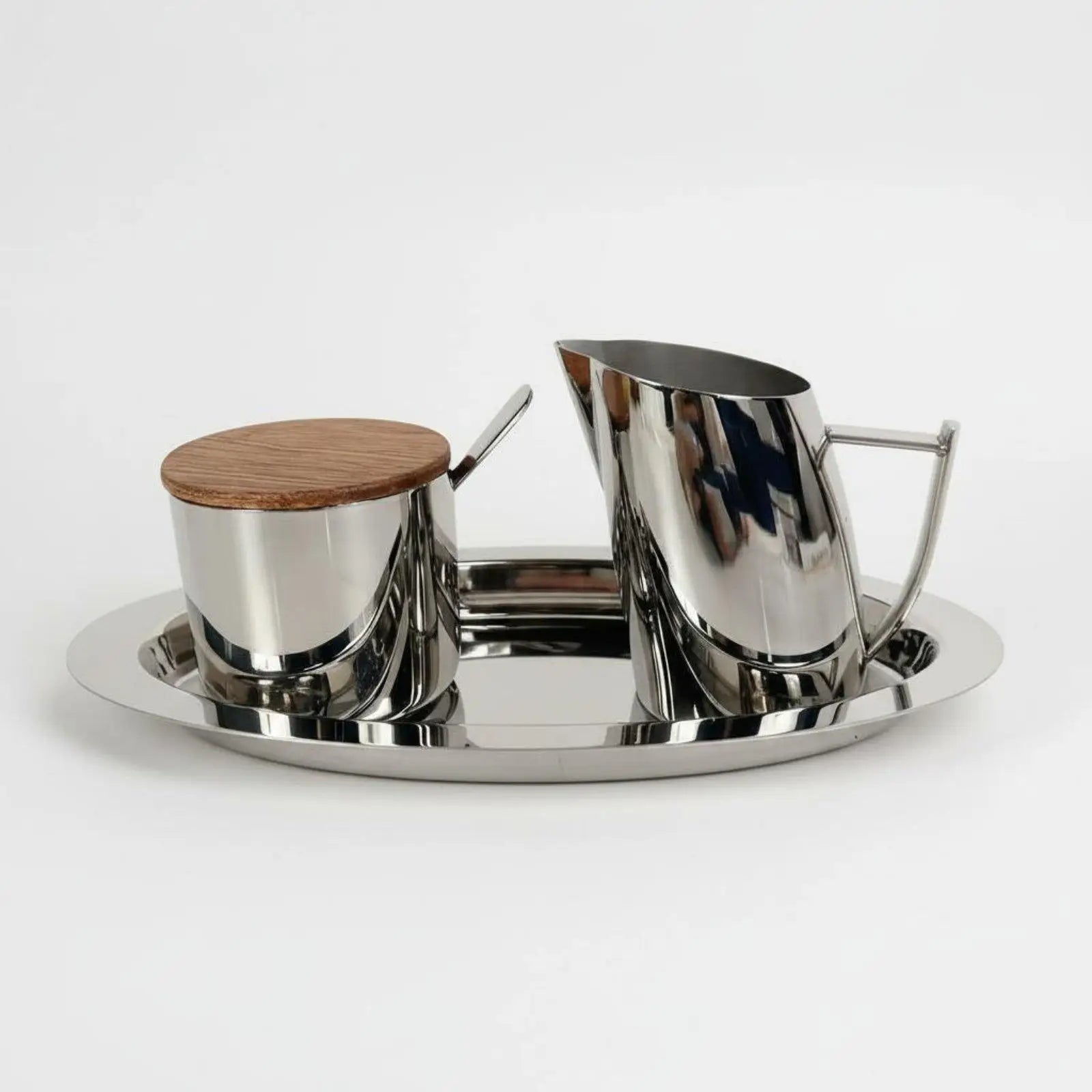 Kesoto Stainless Steel Sugar & Creamer Set | Luxury Metal Sugar Bowl & Milk Pitcher Kit