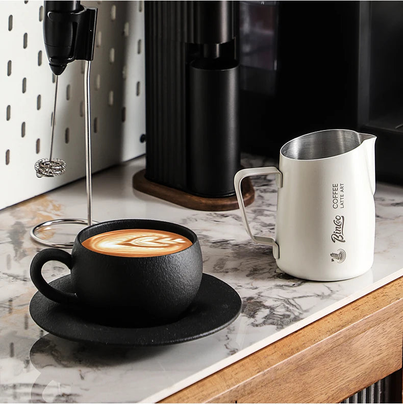 Milk Frothing Pitcher 420ml | Stainless Steel Latte Art Jug
