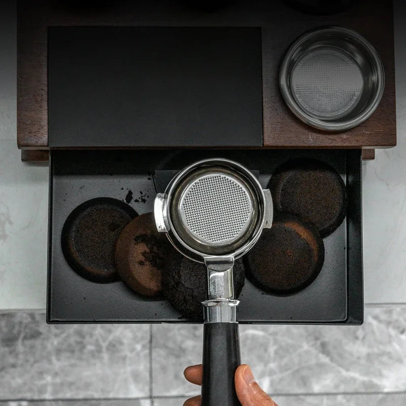Solid Wood Espresso Tamper Station Workbench