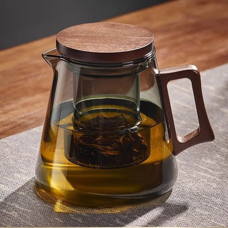 Thickened Borosilicate Glass Teapot | Heat-Resistant Tea Separator & Teacup Set