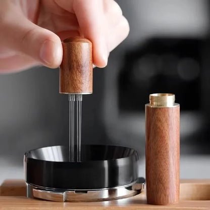 Espresso WDT Distribution Tool with Wooden Handle