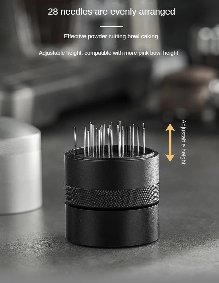 21-Needle WDT Espresso Distribution Tool | Adjustable Depth | 51 / 53 / 58mm Portafilter