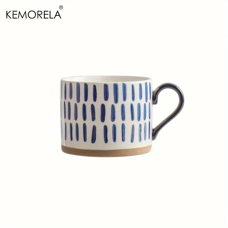 Nordic Ceramic Coffee Mug with Handle | 450ml | Retro Japanese Style