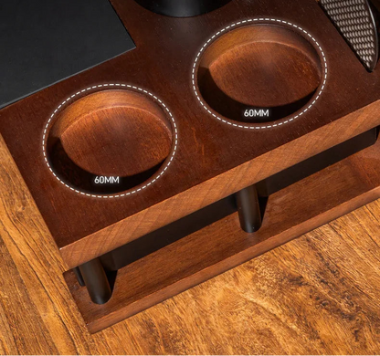 Solid Wood Espresso Tamper Station Workbench